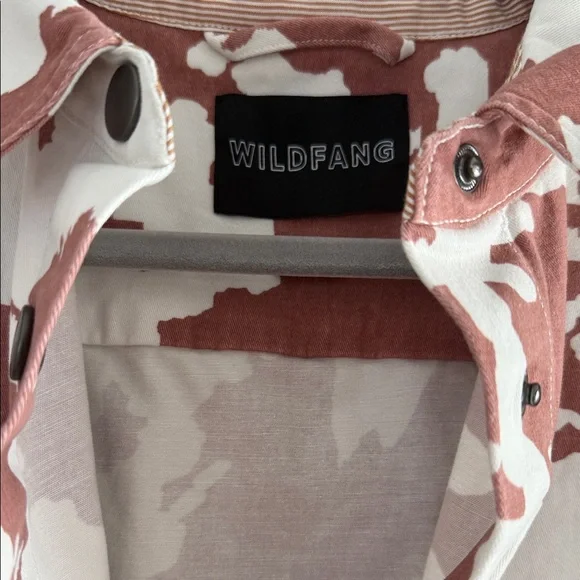 Wildfang Red and Cream Cow Print Coat - Picture 2 of 3